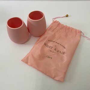 NWT Odeme Silicone Pink Travel Wine Glasses